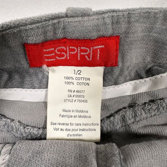 Esprit Womens Skirt size 1/2 Gray Soft Velour Velvet Mini Big Pockets - Picture 2 of 5